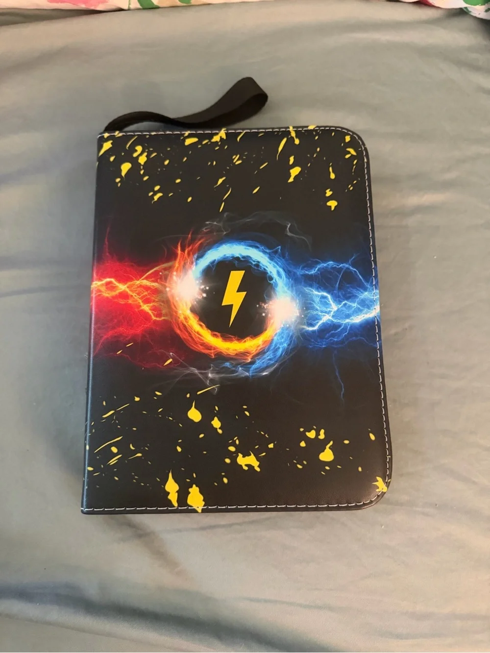 Pokemon Black Lightning Bult, Fire & Water Zip Up Binder 4 Pocket